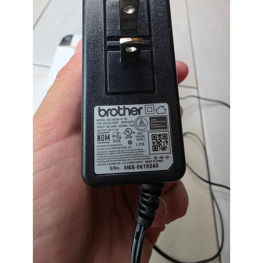 Brother P-Touch PT-2040 Label Maker Desktop Labeling System‎ Power Adapter F2